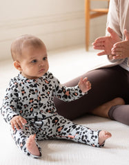 Baby Seraphine Baby Clothes | Easy Zip Organic Cotton Sleepsuit – Animal Print