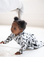 Baby Seraphine Baby Clothes | Easy Zip Organic Cotton Sleepsuit – Black & White