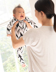 Baby Seraphine Baby Clothes | Easy Zip Organic Cotton Sleepsuit – Black & White