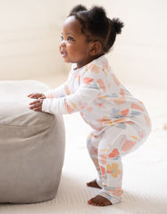 Baby Seraphine Baby Clothes | Easy Zip Organic Cotton Sleepsuit – Geo Floral