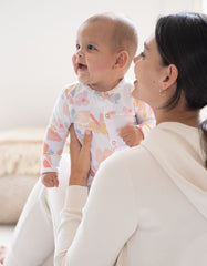 Baby Seraphine Baby Clothes | Easy Zip Organic Cotton Sleepsuit – Geo Floral