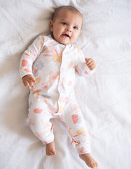 Baby Seraphine Baby Clothes | Easy Zip Organic Cotton Sleepsuit – Geo Floral