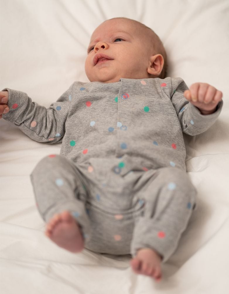 Baby Seraphine Baby Clothes | Spot Print Mama & Mini Maternity To Nursing Nightdress Set – Grey