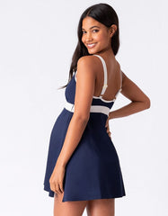 Women Seraphine Beach & Swimwear | Nautical Maternity Swimsuit With Skirt