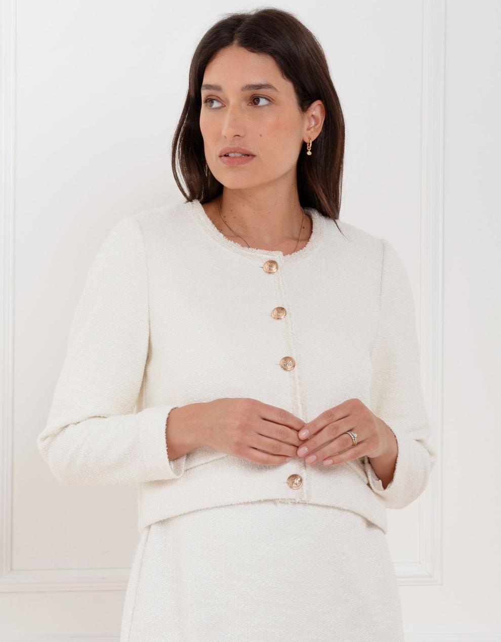 Women Seraphine Co-ords | Cropped Tweed Jacket