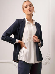 Women Seraphine Co-ords | Tailored Navy Maternity Blazer