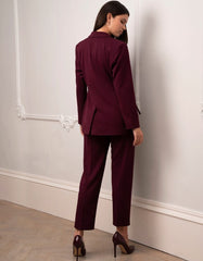 Women Seraphine Co-ords | Tailored Plum Maternity Blazer