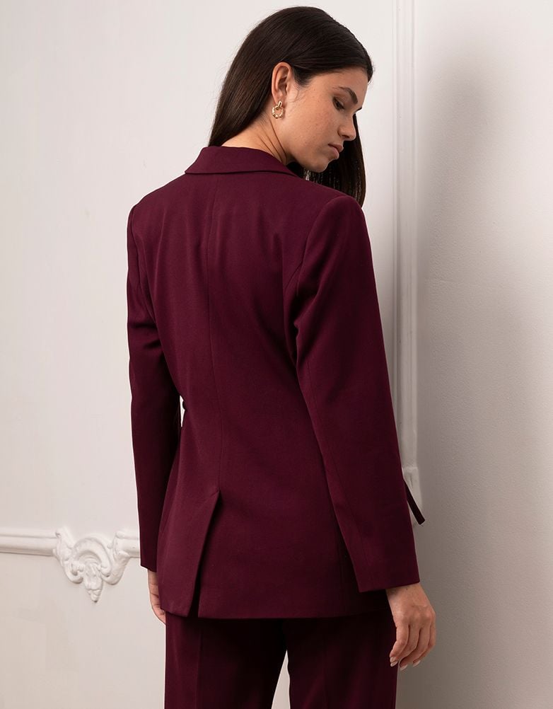 Women Seraphine Co-ords | Tailored Plum Maternity Blazer