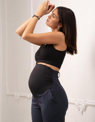 Women Seraphine Co-ords | Tapered Navy Maternity Pants