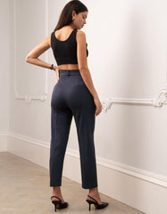 Women Seraphine Co-ords | Tapered Navy Maternity Pants