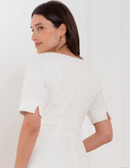 Women Seraphine Co-ords | Tweed Midi Maternity Dress