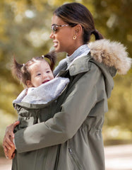Women Seraphine Coats & Jackets | Khaki 3 In 1 Winter Maternity Parka