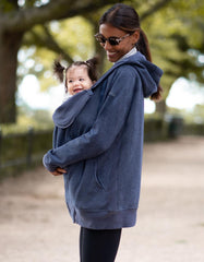Women Seraphine Coats & Jackets | Navy Blue 3 In 1 Maternity Hoodie