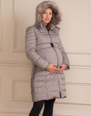 Women Seraphine Coats & Jackets | Slate 3 In 1 Down Maternity Coat