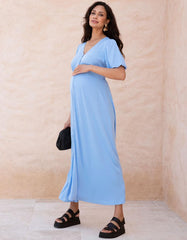 Women Seraphine Dresses | Button-through V Neck Maternity And Nursing Dress