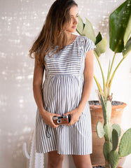 Women Seraphine Dresses | Cotton Stripe Maternity & Nursing Dress