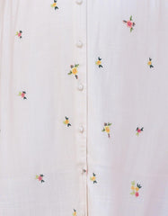 Women Seraphine Dresses | Embroidered Button-Down Midi Maternity-To-Nursing Dress