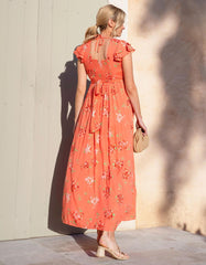 Women Seraphine Dresses | Flutter Sleeve Maxi Wrap Maternity Dress
