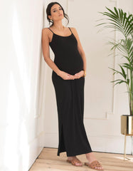 Women Seraphine Dresses | Ribbed Jersey Cami Maxi Maternity Dress