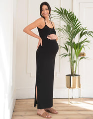 Women Seraphine Dresses | Ribbed Jersey Cami Maxi Maternity Dress