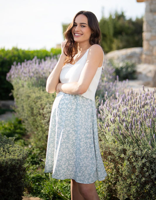 Women Seraphine Dresses | Sage & White Maternity & Nursing Dress