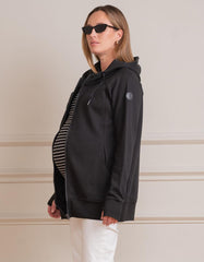 Women Seraphine Essentials | Black 3 In 1 Maternity Hoodie