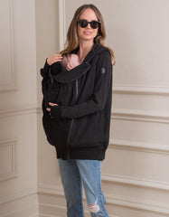 Women Seraphine Essentials | Black 3 In 1 Maternity Hoodie
