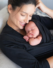 Women Seraphine Essentials | Black Cotton Skin To Skin Top