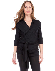 Women Seraphine Essentials | Black Cotton Skin To Skin Top