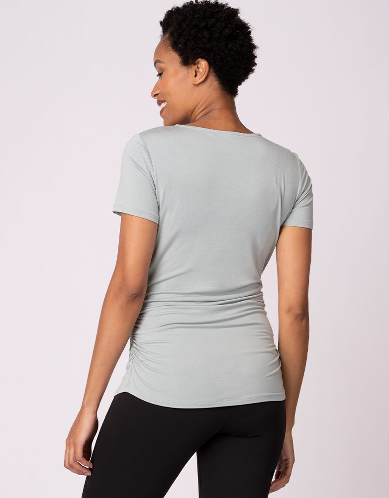 Women Seraphine Essentials | Twin Pack Maternity T-Shirts - Sage & White