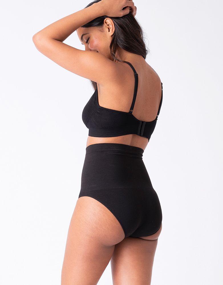 Women Seraphine Essentials | Twin Pack Post Maternity Shaping Briefs – Black & Terracotta