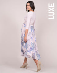 Women Seraphine Formal Dresses | Pastel Floral Wrap Midi Maternity Dress