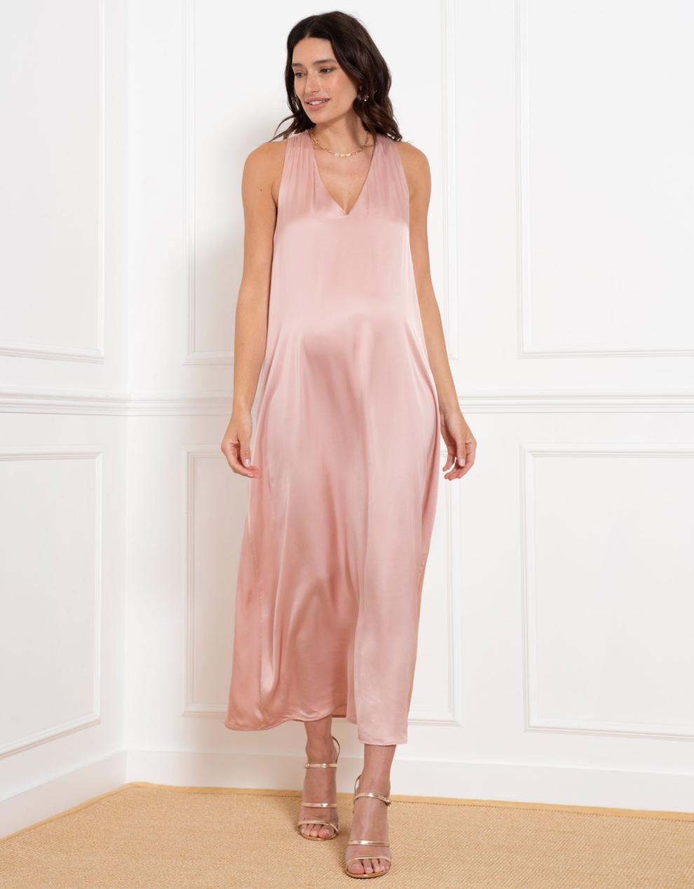 Women Seraphine Formal Dresses | Reversible Halter Neck A-Line Maternity Dress