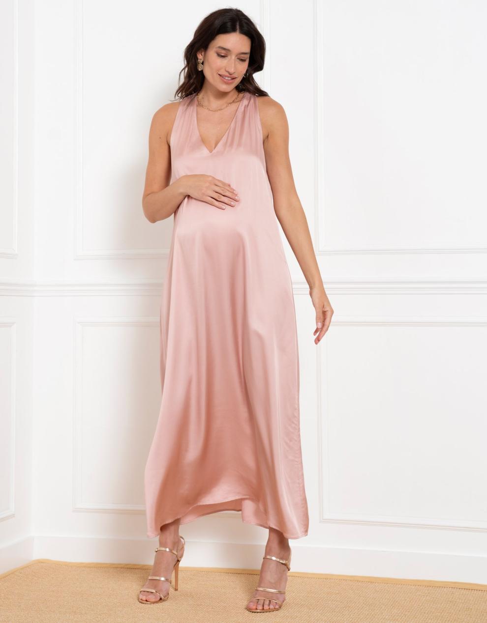Women Seraphine Formal Dresses | Reversible Halter Neck A-Line Maternity Dress