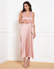 Women Seraphine Formal Dresses | Reversible Halter Neck A-Line Maternity Dress