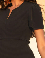 Women Seraphine Formal Dresses | Shirred Angel Sleeve Mini Dress