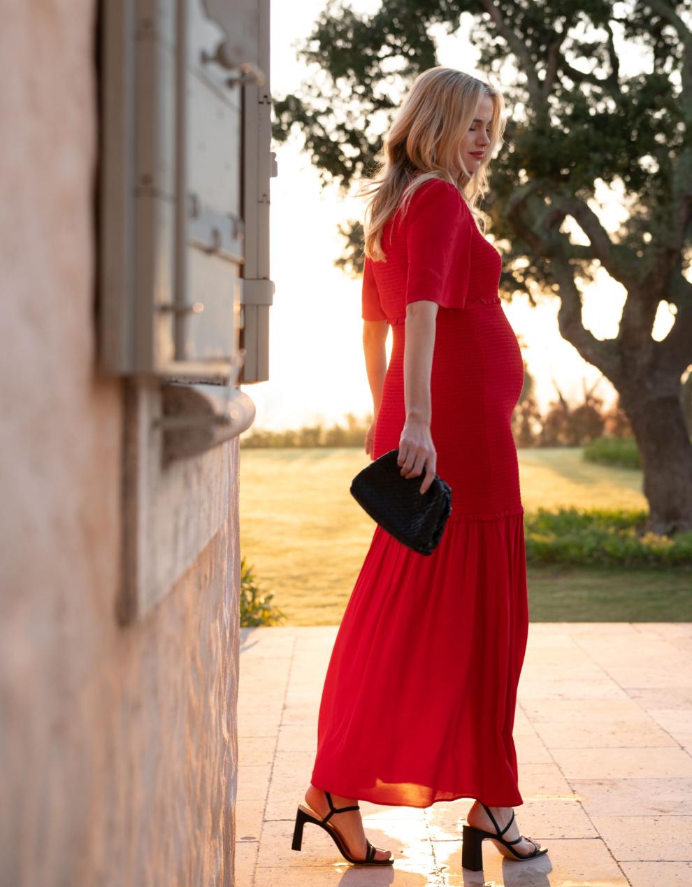 Women Seraphine Formal Dresses | Shirred Maxi Maternity-To-Nursing Dress