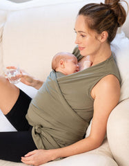 Women Seraphine Hoodies & Tops | Khaki Cotton Skin To Skin Top