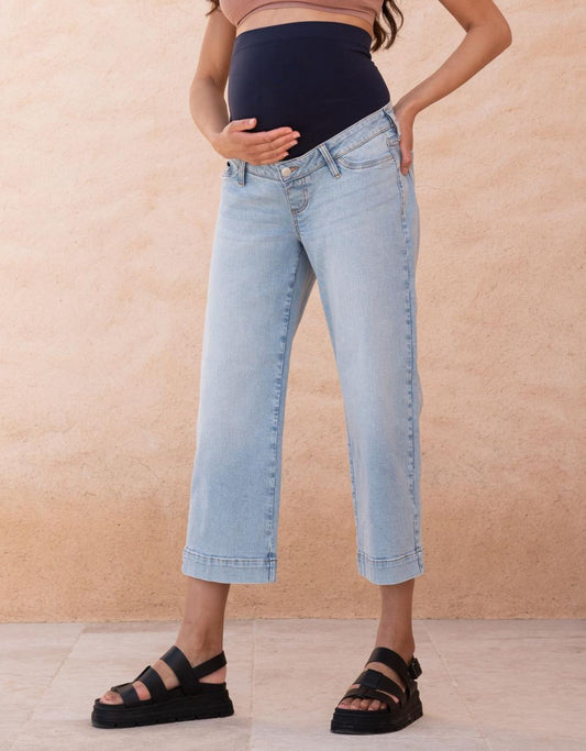 Women Seraphine Jeans | Cropped Straight Wide-Leg Maternity Jeans