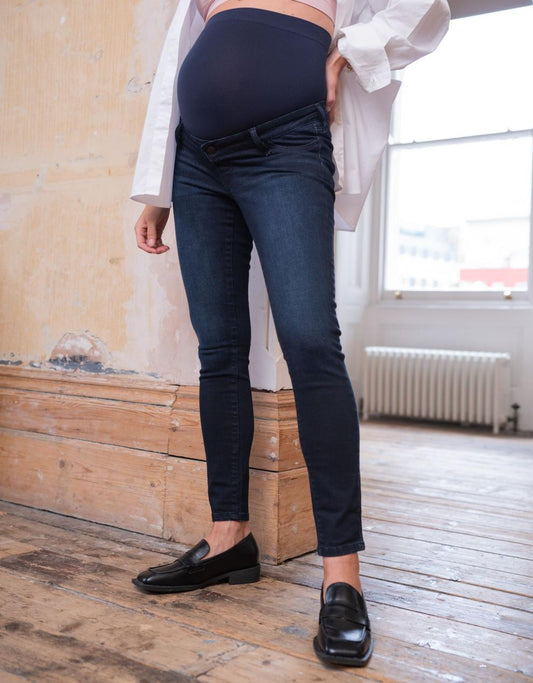 Women Seraphine Jeans | Indigo Over Bump Skinny Maternity Jeans
