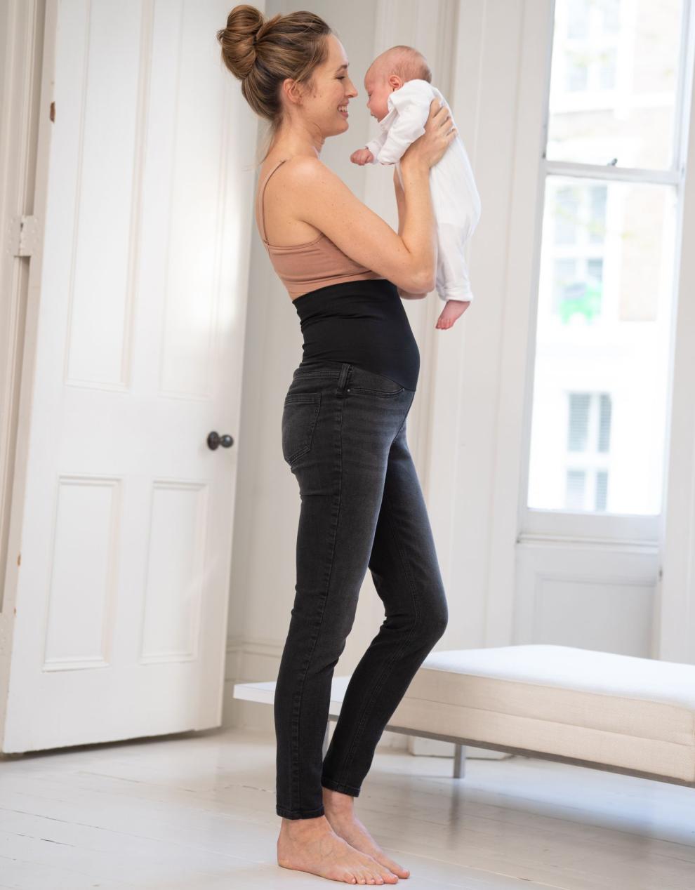 Women Seraphine Jeans | Organic Black Post Maternity Shaping Jeans