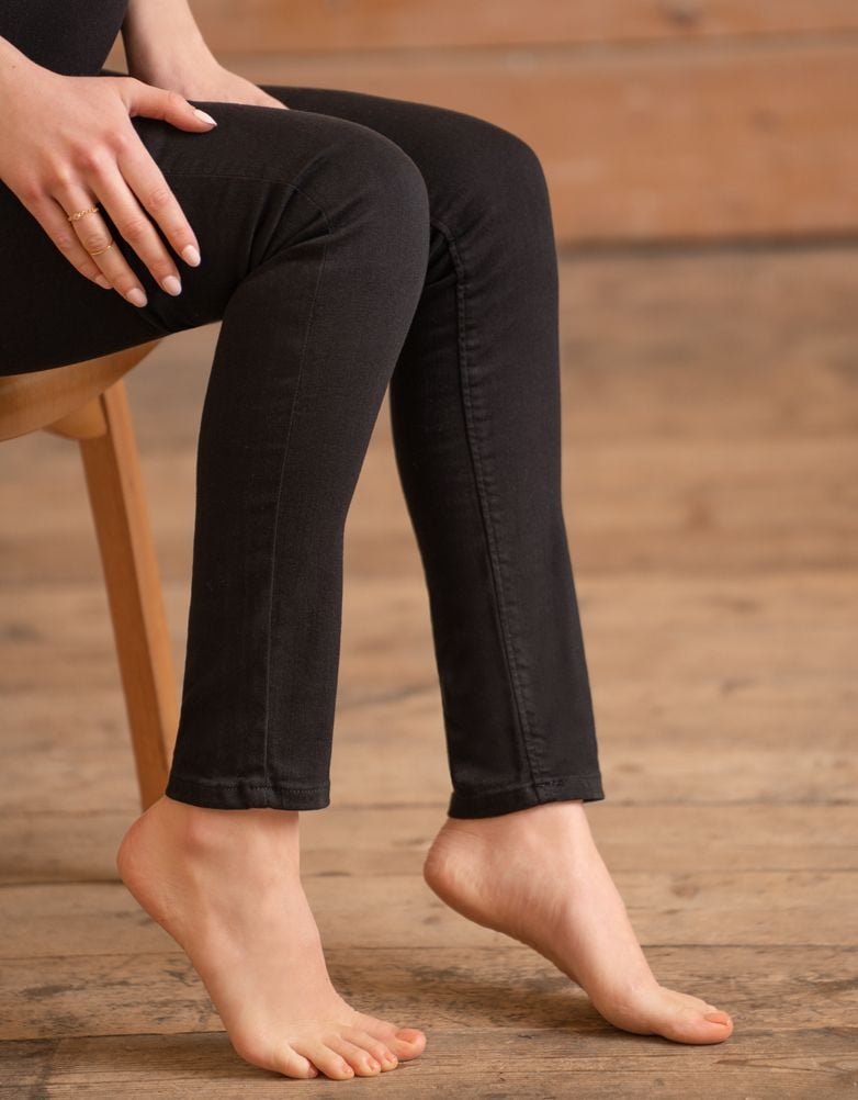 Women Seraphine Jeans | Organic Cotton Over Bump Black Maternity Jeans