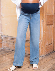 Women Seraphine Jeans | Organic Mid Bump Wide Leg Maternity Jeans