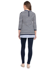 Women Seraphine Jumpers & Knitwear | Cotton Maternity & Nursing Sweater With Detachable Collar