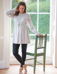 Women Seraphine Jumpers & Knitwear | Grey Marl Sweatshirt Maternity & Nursing Tunic