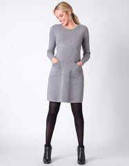 Women Seraphine Jumpers & Knitwear | Knitted Maternity & Nursing Dress With Pockets