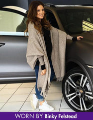 Women Seraphine Jumpers & Knitwear | Two Tone Luxury Maternity & Nursing Shawl Wrap Maternity