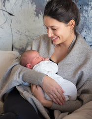 Women Seraphine Jumpers & Knitwear | Two Tone Luxury Maternity & Nursing Shawl Wrap Maternity