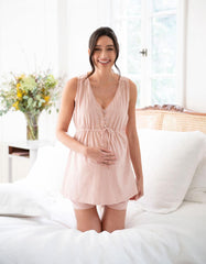 Women Seraphine Kits & Sets | Cotton Short Pajama Maternity-To-Nursing Set