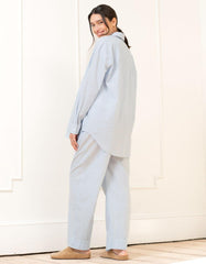 Women Seraphine Kits & Sets | Fine Stripe Full-Length Cotton Pyjama Maternity-To-Nursing Set
